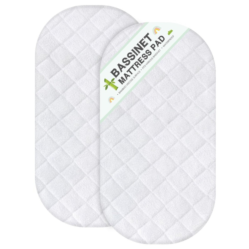Bassinet Mattress Protector, Fit for 15.5 x 31.5 Dream On Me Karley (Plus Portable) Bassinet, Ultra Soft Waterproof and Breathable, Washer & Dryer