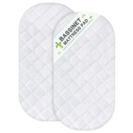 Bassinet Mattress Protector, Fit for 15.5 x 31.5 Dream On Me Karley (Plus Portable) Bassinet, Ultra Soft Waterproof and Breathable, Washer & Dryer