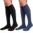 30-40mmHg Medical Graduated Compression Socks for Women&Men Circulation-Compression Stockings-Knee High Socks for Support,Hiking,Running(2 Pack Strip Black Navy,S-M)