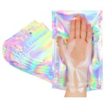 Trunple Smell Proof Bags & Resealable Foil Pouch Mylar Sample Bag Great for Party Favor Food Storage (Holographic Color) (50pcs-6x9 inch)