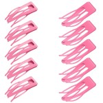 Chinco 24 Pcs Double Grip Hair Clips Metal Snap Clips Women Barrettes for Hair Making, Salon Supplies(Pink,2 Inch)