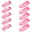Chinco 24 Pcs Double Grip Hair Clips Metal Snap Clips Women Barrettes for Hair Making, Salon Supplies(Pink,2 Inch)
