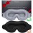 BeeVines Sleep Mask, 2 Pack 3D Contoured Sleeping Eye Masks for Lash Extensions, Night Molded Covers with Adjustable Strap, Eye Shade Cover Lashes Extension for Traveling Yoga Nap(Black & Grey)