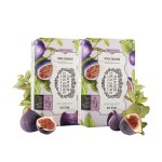 Panier des Sens Wild Fig Shea butter natural bar soap, bath & body soap bars - Made in France 95% natural - 2 bars, 7oz/200g each