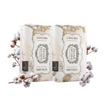Panier des Sens Cotton Flower Shea butter natural bar soap, bath & body soap bars - Made in France 95% natural - 2 bars, 7oz/200g each