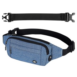 WATERFLY Fanny Pack Waist Bag: Small Hip Pouch Bum Bag Fannie Pack Phanny Fannypack Waistpack Bumbag Beltbag Sport Slim Fashionable for Jogging Hiking Hiker Woman Man