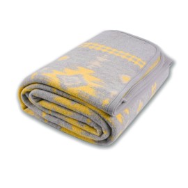 ACUSHLA Merino Wool Blanket - Warm Thick Washable Large Bed Couch Outdoor Camping Throw Blanket All Seasons 79X63, Myers Light Grey