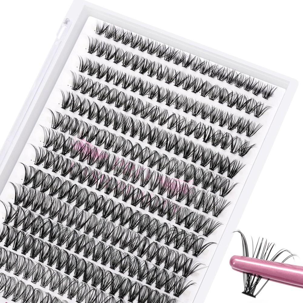 280 Pcs Individual Lashes 30D-D-0.07-16 Cluster Lashes 10D 20D C D Curl Wispy Lashes Bottom Lashes DIY Lashes At Home30D-D-0.07-16
