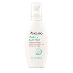 Aveeno Calm + Restore Redness Relief Foaming Cleanser, Daily Facial Cleanser With Calming Feverfew to Help Reduce the Appearance of Redness, Hypoallergenic & Fragrance-Free, 6 fl. oz