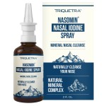 Nasomin Iodine Nasal Spray - Cleanses & Refreshes Your Nasal Passages - Iodine & Fulvic Acid Blend - 150+ Uses Per Bottle - 100% Natural Mineral Formula - (2 oz. Bottle + Nasal Sprayer)