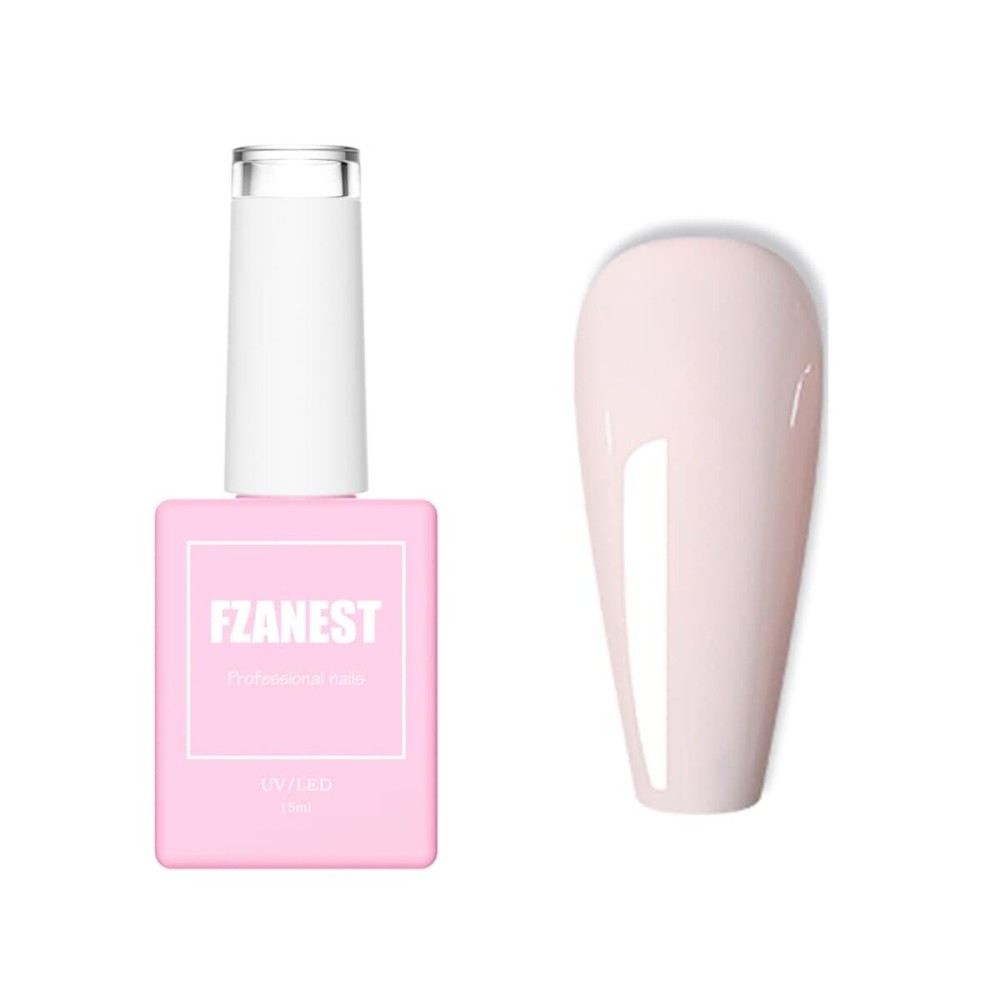 FZANEST Gel Nail Polish,Spring Summer Color Natrual Nude Nail Art Gel Polish Soak Off LED UV D06