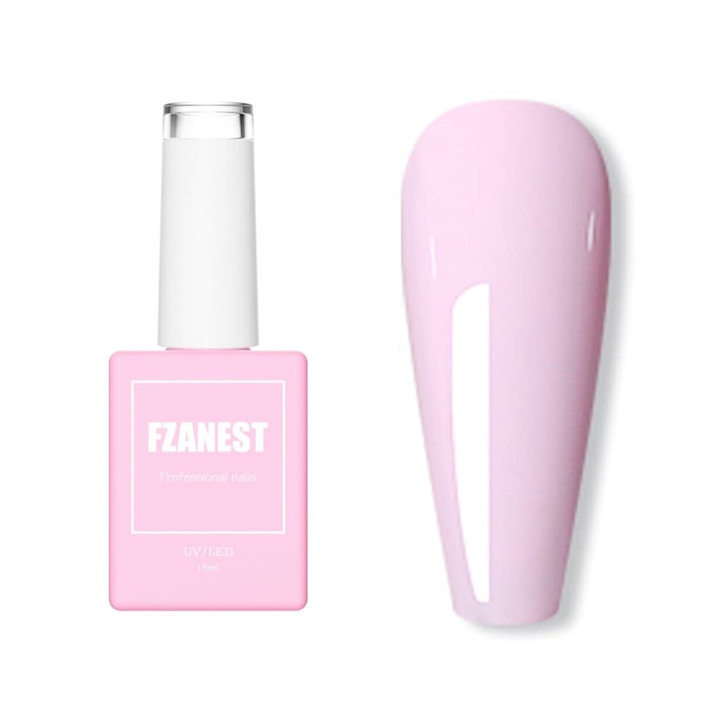 FZANEST Gel Nail Polish,Spring Summer Color Pastel Pink Nail Art Gel Polish Soak Off LED UV D31