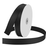 1 Wide x 100 Yards Single Face Polyester Satin Ribbon, Satin Ribbon for Crafts, Gift, Hair Bows, Wedding Party Decoration, Bow Making & Other Projects (Black)
