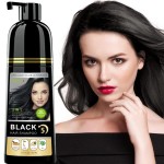 Onilyua Instant Black Hair Shampoo, 3 in 1 Natural Hair Dye Shampoo with Herbs, Cover Greys Hair for Men & Women, Permanent Hair Color - Ammonia Free 400ml (Black)