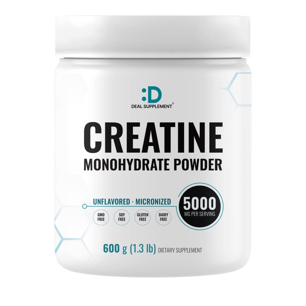 Instant Creatine Monohydrate Powder, 5g Per Serving - 120 Servings | Micronized, Unflavored, Fast Absorbing Formula | Supports Strength, Power & High-Intensity Training | Vegan, Keto, Non-GMO