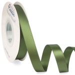 Ribbli Moss Green Satin Ribbon,Double Faced Satin 1/2 inch x Continuous 25 Yards,Use for Bows Bouquet,Gift Wrapping,Wedding Decoration,Floral Arrangement
