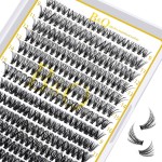 B&Q Lash Clusters 280PCS Natural Eyelash Clusters 30D 40D C 9-16 Individual Lash Wispy Eyelash Extension with Soft Thin Band Classic Look Pestaas Postizas Comfortable DIY at Home(30D+40D-C-9-16MIX)