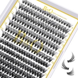 B&Q Lash Clusters 280PCS Natural Eyelash Clusters 30D 40D C 9-16 Individual Lash Wispy Eyelash Extension with Soft Thin Band Classic Look Pestaas Postizas Comfortable DIY at Home(30D+40D-C-9-16MIX)