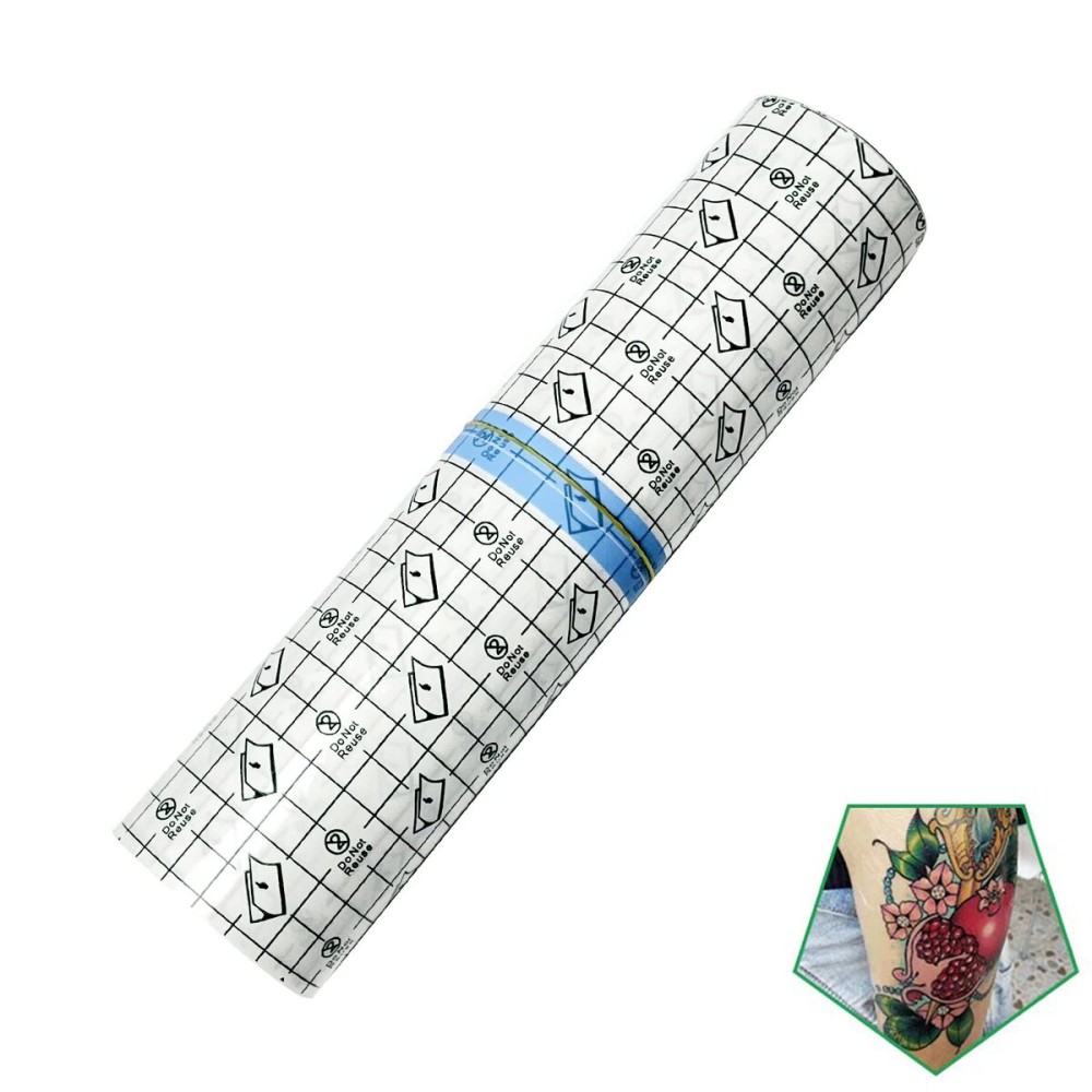 Tattoo Aftercare Bandage Roll 10 x 10 Yard - Waterproof Transparent Film for Tattoo Initial Healing and Skin Repair Adhesive Tattoo Supply Wrap