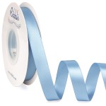 Ribbli Dusty Blue Satin Ribbon,Double Faced Satin 1/2 inch x Continuous 25 Yards,Use for Bows Bouquet,Gift Wrapping,Wedding Decoration,Floral Arrangement