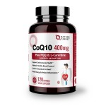 NATURE TARGET CoQ10-400mg with PQQ, Omega-3s & L-Carnitine, High Absorption Coenzyme-Q10 with BioPerine, Supports Heart, Brain, Immune System, Energy Production, 120 Servings
