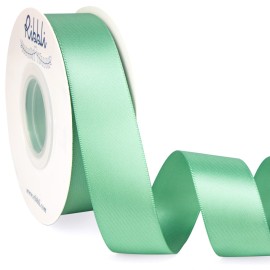 Ribbli Sage Green Satin Ribbon,Double Faced Satin 1 inch x Continuous 25 Yards,Use for Bows Bouquet,Gift Wrapping,Wedding Decoration,Floral Arrangement