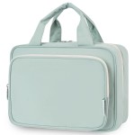 Narwey Travel Toiletry Bag for Women Large Hanging Makeup Bag Organizer Toiletries Bag for Full Size Essentials Accessories Cosmetics (Mint Green (Large))