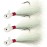 Dr.Fish 3 Pack Bucktail Jig Saltwater Fishing Jig Buck Tail Hair Lure Surf Fishing Bass/Striper/Mackerel/Halibut/Flouder Lure 1/4oz
