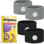 HIONXMGA 2 Pairs Motion Sickness Bands - Natural Anti Nausea Acupressure Wristbands for Morning & Motion Sickness Relief - Ideal for Car, Cruise & Flight Travel - for Adults and Kids
