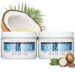 Advanced Clinicals Keratin Hair Mask Treatment, 12 Fl Oz (2-Pack), For Color Treated Hair, Detoxifying + Fortifying Repair Conditioner with Shea Butter, Helps Strengthen Broken Hair