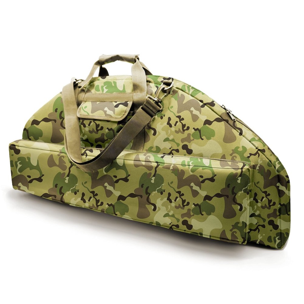 Silfrae Compound Bow Case Soft Bow Padded Case Light-Weight Bow Carry Bag with Arrow Pocket (CP, L)