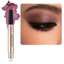 Enfuntins Cream Eyeshadow Stick, Long-Lasting, Crease-Proof Eyeshadow with Built-in Smudger Orchid Shimmer