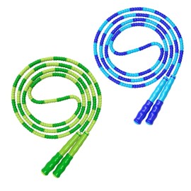 Leeboom Jump Rope, Adjustable Length Tangle-Free Segmented Soft Beaded Skipping Rope, Fitness Jump Rope for Kids, Man, and Women Weight Loss 9.2 Feet