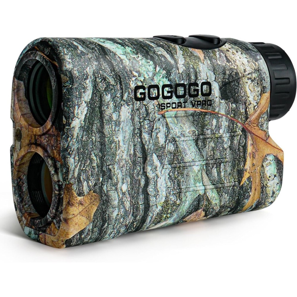 Gogogo Sport Vpro Laser Golf/Hunting Rangefinder, 6X Magnification Clear View 650/1200 Yards Laser Range Finder, Lightweight, Slope, Pin-Seeker & Flag-Lock & Vibration (Camo)