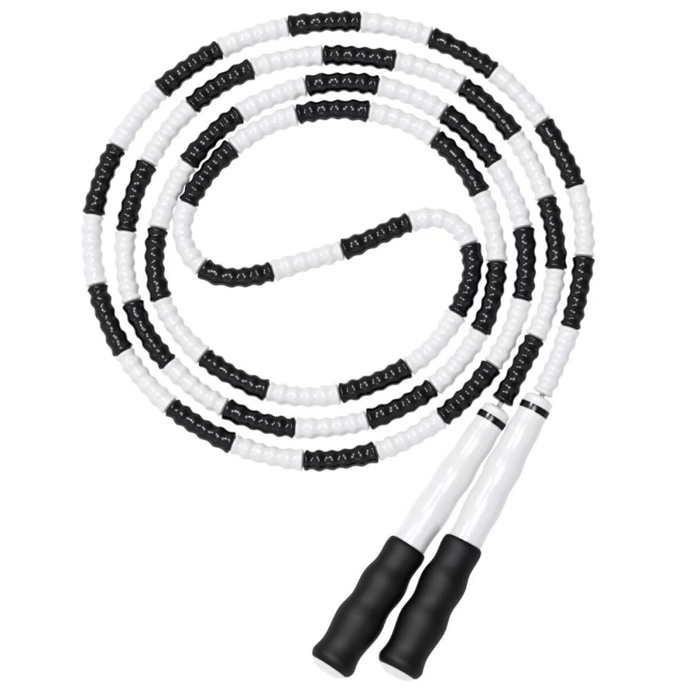 Leeboom Jump Rope, Adjustable Length Tangle-Free Segmented Soft Beaded Skipping Rope, Fitness Jump Rope for Kids, Man, and Women Weight Loss 9.2 Feet