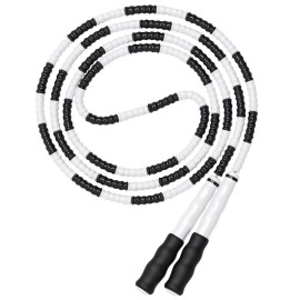 Leeboom Jump Rope, Adjustable Length Tangle-Free Segmented Soft Beaded Skipping Rope, Fitness Jump Rope for Kids, Man, and Women Weight Loss 9.2 Feet