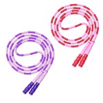 Leeboom Jump Rope, Adjustable Length Tangle-Free Segmented Soft Beaded Skipping Rope, Fitness Jump Rope for Kids, Man, and Women Weight Loss 9.2 Feet