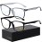 Oilway Blue-Light Blocking Glasses Computer Reading/Gaming/TV/Phones Glasses Fashion Anti Eyestrain UV Glasses for Women MenA2 Black + Gray