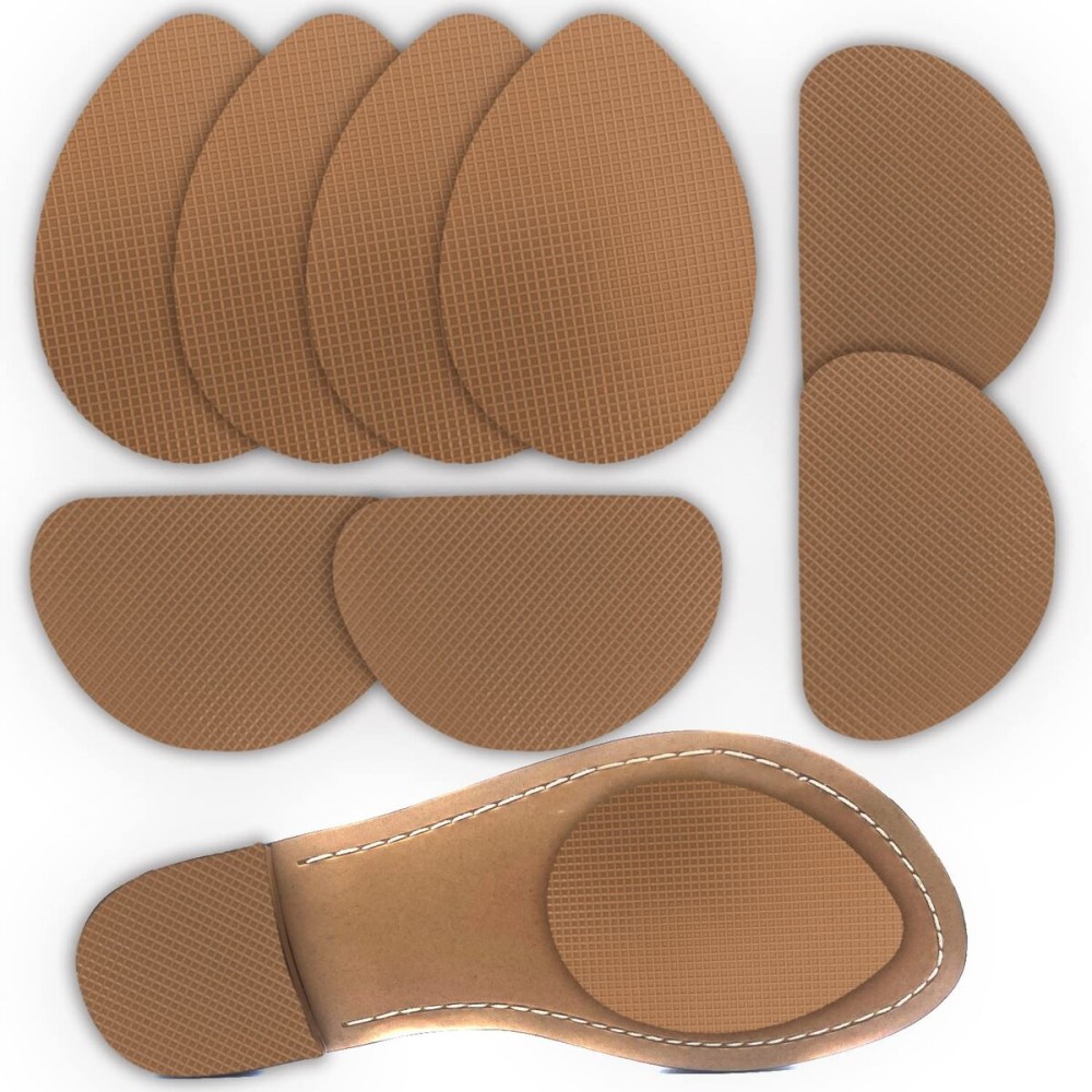 Non-Slip Shoes Pads Sole Protectors Adhesive, High Heels Anti-Slip Shoe Grips(Brown 4pairs)