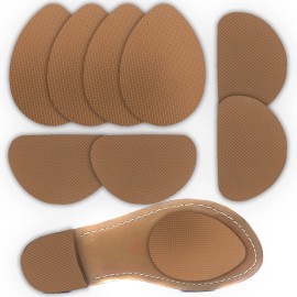 Non-Slip Shoes Pads Sole Protectors Adhesive, High Heels Anti-Slip Shoe Grips(Brown 4pairs)