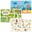 Babebay Disposable Placemats for Baby, 40 Pack Sticky Toddler Placemat for Restaurants, Dining Table, Party, Travel, 12 x 18 with 3 Designs