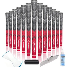CHAMPKEY Golf Grips 13 Pack | Come with Solvent,15 Tapes,Vise Clamp and Hook Blade | All Weather Control and High Feedback Golf Club Grips