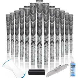 CHAMPKEY Golf Grips 13 Pack | Come with Solvent,15 Tapes,Vise Clamp and Hook Blade | All Weather Control and High Feedback Golf Club Grips