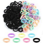 200Pcs Baby Hair Ties, 1 Inch Seamless Toddler Hair Ties for Girls and Kids, Elastic Ponytail Holders Stocking Stuffers for Kids