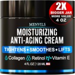 Mens Face Moisturizer Cream - Anti Aging & Wrinkle for Men with Collagen, Retinol, Vitamins E, Jojoba Oil - Face Lotion - Age Facial Skin Care - Eye Wrinkle - Day & Night - 4 oz