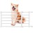 Short Dog Gate Expandable Dog Gate 22-39.37 to Step Over,Pressure Mount Small Pet Gate,Low Pet Gate-Adjustable,Puppy Gate Indoor for Doorway,Stairs (Black, M(14.17\'\'H))