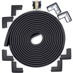 Roving Cove Slim-Fit Corner Edge Protector for Baby Proofing (Small 18ft Edge 8 Corners), Furniture Safety Bumper Guard, Soft NBR Rubber Foam, 3M Adhesive, Onyx Black