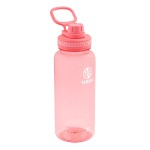 Takeya Tritan Sport Water Bottle with Spout Lid - BPA-Free & Dishwasher-Safe Water Bottle - Reusable Bottle with Lid Handle - Simple Leak-Proof Water Bottle - 32 oz, Flutter Pink