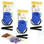 Microwavable Heating Pads for Lower Back, Neck, and Shoulder Pain Relief - Moist Microwave Heating Pad for Muscles and Joints - Microwave Hot Pack Heat Pad for Cramps -3 Heat Pack Blue-Lavender Scent