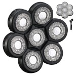 7D Black Electric Razor Replacement Blades - Universal 7 Blade Head Shaver for Men